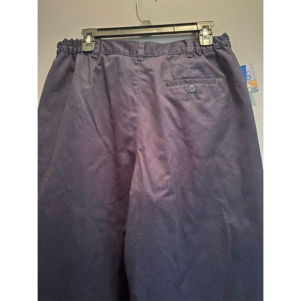 Karen Scott Women's Petite Petite Size 14P Blue Flat Front Casual Pants - Picture 5 of 10